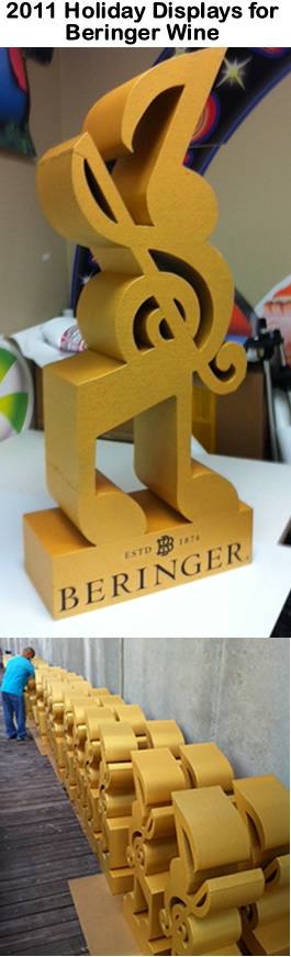 Retail Foam Prop Displays for BERINGER Wines