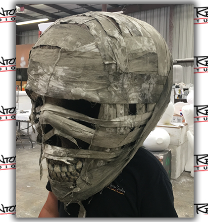 Giant Custom Foam Big Head Mummy Wearable Costume Prop