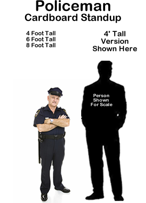 Policeman Cardboard Cutout Standup Prop