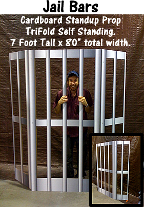 Jail Bars Cardboard Cutout Standup Prop