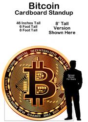 Bitcoin Cardboard Cutout Standup Prop 