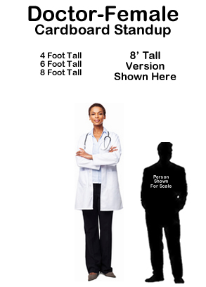 Dr Female Cardboard Cutout Standup Prop