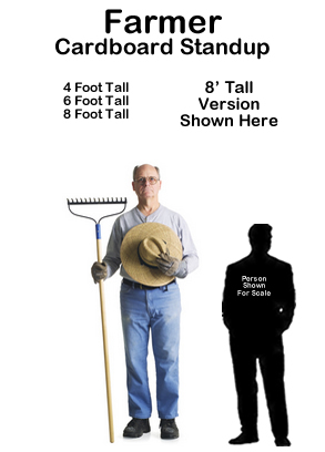 Farmer Cardboard Cutout Standup Prop