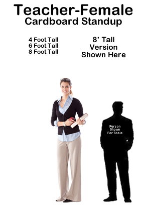 Teacher Female Cardboard Cutout Standup Prop