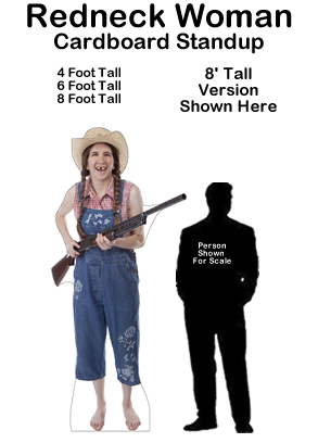 Redneck Woman Cardboard Cutout Standup Prop