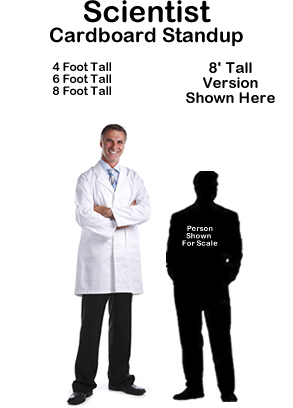 Scientist Cardboard Cutout Standup Prop