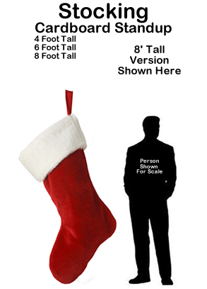 Christmas Stocking Cardboard Cutout Standup Prop