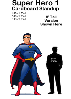 SuperHero 1 Cardboard Cutout Standup Prop