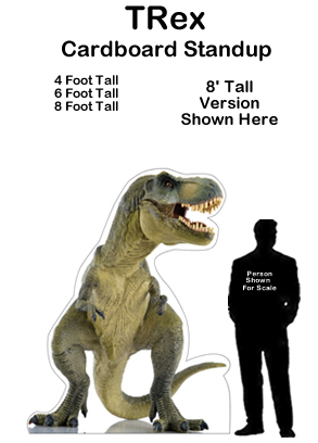 TRex Cardboard Cutout Standup Prop