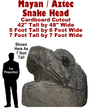 Mayan - Aztec Snake Head Cardboard Cutout Standup Prop