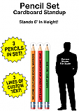 Pencil Set Cardboard Cutout Standup Prop