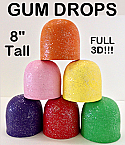 Giant Foam Gumdrop Props - 8 Inch