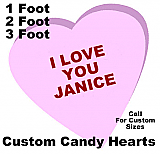 Custom Candy Heart Foam Display Prop