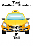 Taxi Front Cardboard Cutout Standup Prop