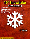 10 Inch Snowflake  Foam Shape Silhouette