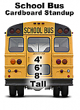 School Bus Back Cardboard Cutout Standup Prop