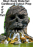 Skull Waterfall Cardboard Cutout Standup Prop