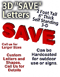 24 Inch Foam "SAVE" Letters