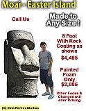 Giant Moai - Easter Island Rock Head Sculpture Prop