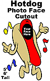 Hotdog Photo Face Cutout Standup Prop